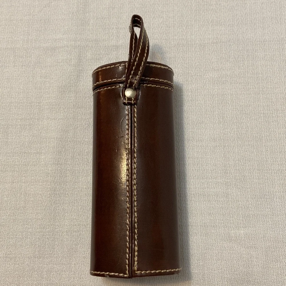 Vintage Eyeglasses Case & Wire Rim Bi-focal Glasses - Flip Top With Mirror -EUC